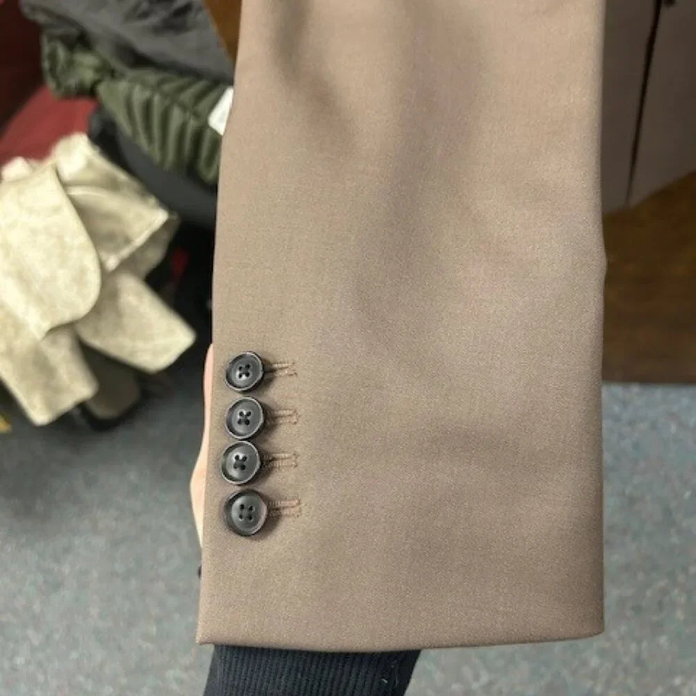 Reiss Latte -DB Peak Plain Weave Coffee - Picture 4 of 10